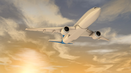 Plane flying in the sky