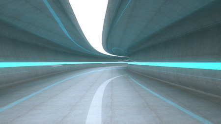 Futuristic tunnel technologyの写真素材
