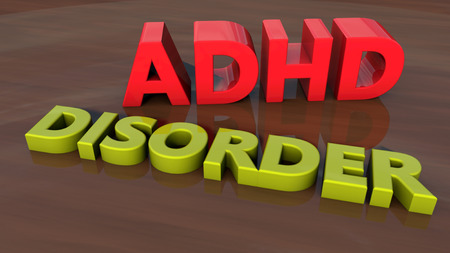 ADHD Disorder 3d text and floorの写真素材