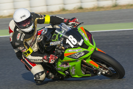 Team Motostyl. 24 hours endurance Catalunya Championship. Barcelona circuit.. Barcelona, Spain - July 11, 2015のeditorial素材