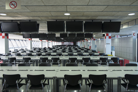 Press Room Barcelona circuit. Barcelona, Spain.のeditorial素材