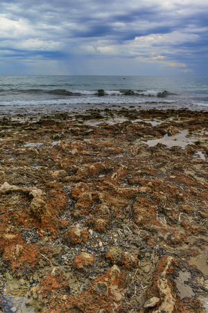 Sunrise on the beach in Spainの写真素材