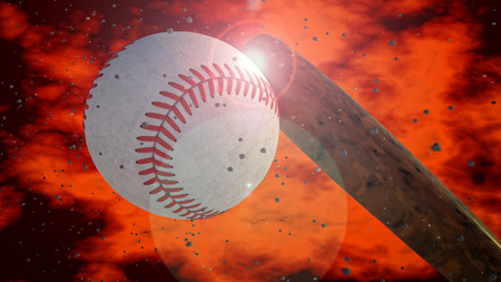 Baseball and ball