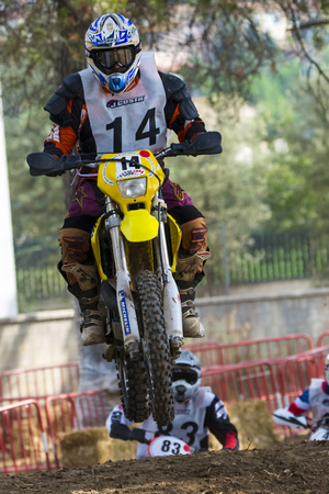Team Birramen. 24 Hours of Resistance international motorcycle Vall del Tenes. Barcelona, Spain. September 05, 2015のeditorial素材