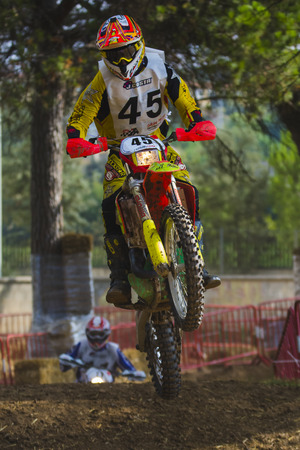 Rempoines Team. 24 Hours of Resistance international motorcycle Vall del Tenes. Barcelona, Spain. September 05, 2015のeditorial素材