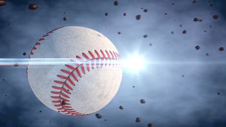 Baseball and ballの写真素材