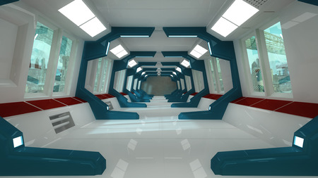 SCIFI interior architectureの写真素材
