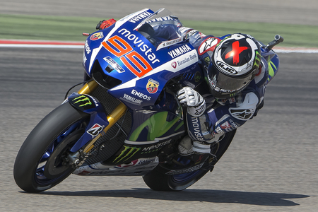 Jorge Lorenzo. Movistar Yamaha Team. Grand Prix Movistar of AragÃ³n of MotoGP. Aragon, Spain. 27th September 2015のeditorial素材