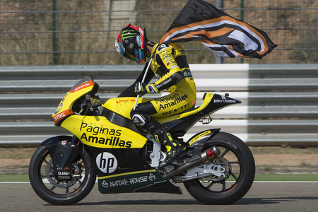 Alex RINS. Paginas Amarillas Team. Grand Prix Movistar of AragÃ³n of MotoGP. Aragon, Spain. 27th September 2015のeditorial素材