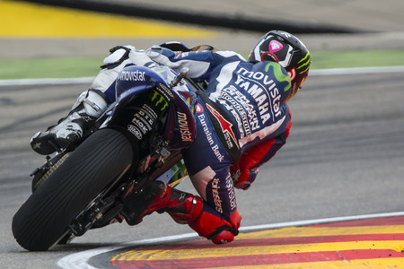 Jorge Lorenzo. Movistar Yamaha Team. Grand Prix Movistar of AragÃ³n of MotoGP. Aragon, Spain. 27th September 2015のeditorial素材