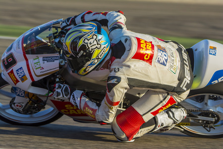 Stefano MANZI. Moto3. Grand Prix Movistar of AragÃ³n of MotoGP. Aragon, Spain. 27th September 2015のeditorial素材