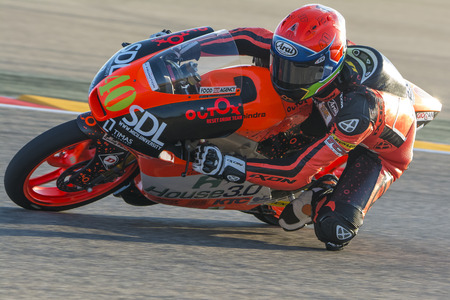 Darryn BINDER. Moto3. Grand Prix Movistar of AragÃ³n of MotoGP. Aragon, Spain. 27th September 2015のeditorial素材