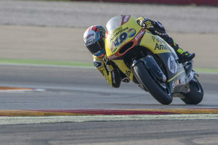 Alex RINS. Paginas Amarillas Team. Grand Prix Movistar of AragÃ³n of MotoGP. Aragon, Spain. 27th September 2015のeditorial素材