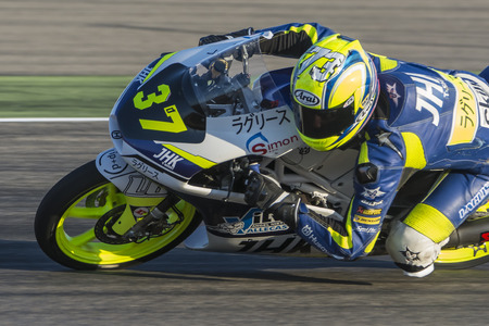 Davide PIZZOLI. Moto3. Grand Prix Movistar of AragÃ³n of MotoGP. Aragon, Spain. 27th September 2015のeditorial素材