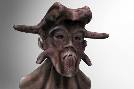 Alien SCIFI portraitの写真素材