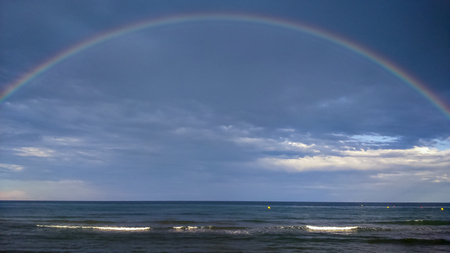 Rainbow Beach and Cloudsの写真素材