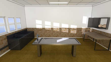 Autopsy room and tableの写真素材