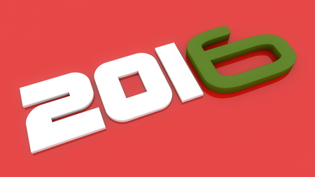 2016 text and red floorの写真素材