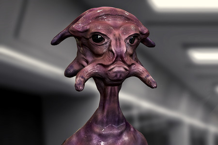 SCIFI alien portraitの写真素材
