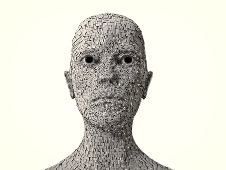 SCIFI alien portraitの写真素材