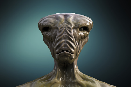 SCIFI alien portraitの写真素材