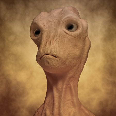 SCIFI alien portraitの写真素材