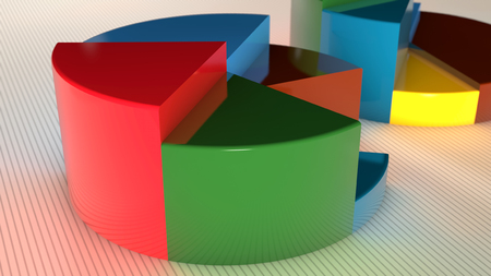 3d graphic chartの写真素材