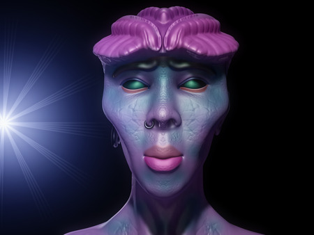 Alien monster portraitの写真素材