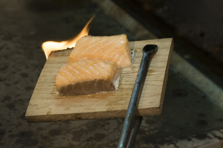 Salmon smoked bakedの写真素材