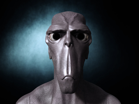 3d alien portrait