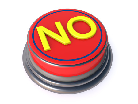3d red button and No textの写真素材