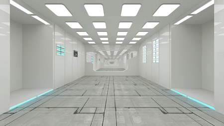 Futuristic science fiction interiorの写真素材