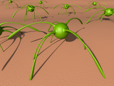 3d virus concept illustrationの写真素材