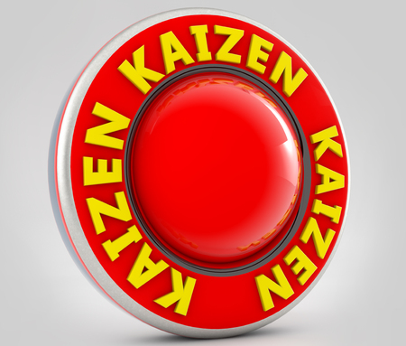 3d Kaizen red signの写真素材