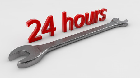 24 hours serviceの写真素材