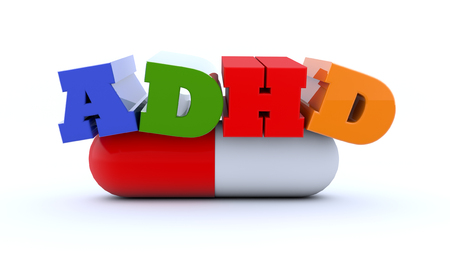 3d text ADHD disorderの写真素材