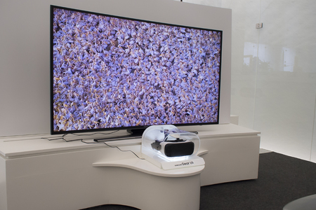 Samsung Gear VR. Mobile World Centre. Barcelona, Spain. February 27, 2016のeditorial素材