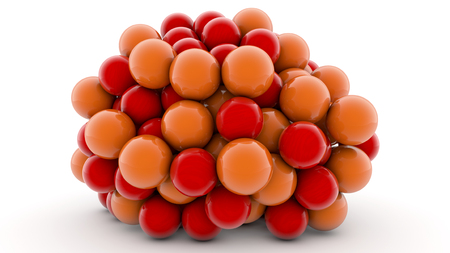 Colorful spheres and white backgroundの写真素材