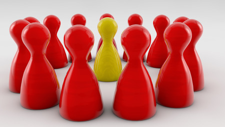 Teamwork 3d figuresの写真素材