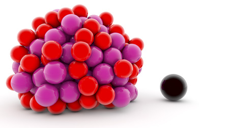 Colorful spheres and white backgroundの写真素材