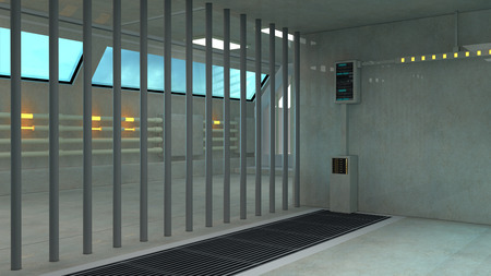 Futuristic inside jailの写真素材