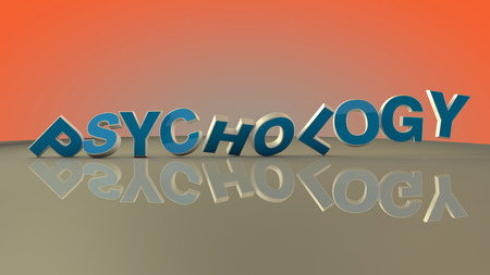 Psychology 3d text and floorの写真素材