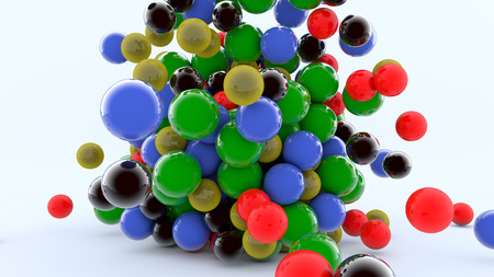 3D colorful spheresの写真素材