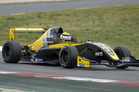 Driver Jean Peyre. Challenge formula. V de V endurance Series. Montmelo, Spain. March 19, 2016のeditorial素材