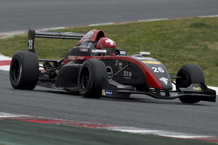 Driver Saucy GrÃ©goire. Challenge formula. V de V endurance Series. Montmelo, Spain. March 19, 2016のeditorial素材