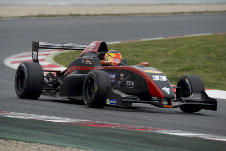 Driver Melissa Calvi. Challenge formula. V de V endurance Series. Montmelo, Spain. March 19, 2016のeditorial素材