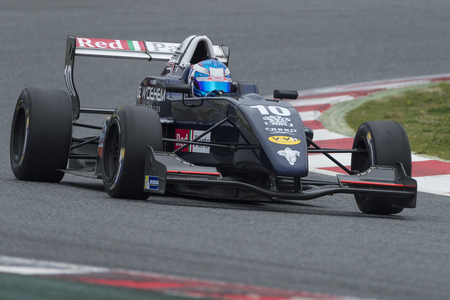 Driver Melin  Nicolas. Challenge formula. V de V endurance Series. Montmelo, Spain. March 19, 2016のeditorial素材