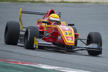 Driver Daniel Harout. Challenge formula. V de V endurance Series. Montmelo, Spain. March 19, 2016のeditorial素材