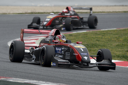 Driver Oscar Arcila. Challenge formula. V de V endurance Series. Montmelo, Spain. March 19, 2016のeditorial素材