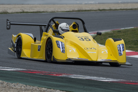 Driver Yves Orhant. Challenge CN Sprint. V de V endurance Series. Montmelo, Spain. March 19, 2016のeditorial素材